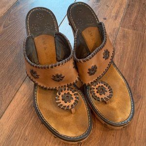 Jack Rogers wedge sandals size 7 GUC